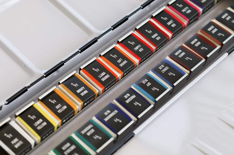 ETCHR مجموعة ألوان مائية من إيتشر 24 نصف لوحة - لوحة سفر بدرجة فنية مع ألوان زاهية وثابتة الضوء - Image 5